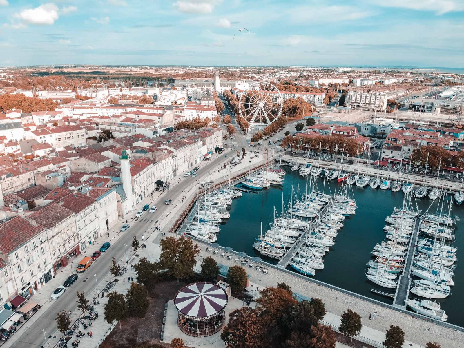 aerial view of La Rochelle port
